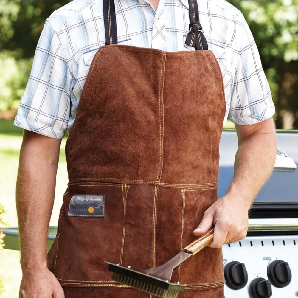 Outset Leather BBQ Apron Brown